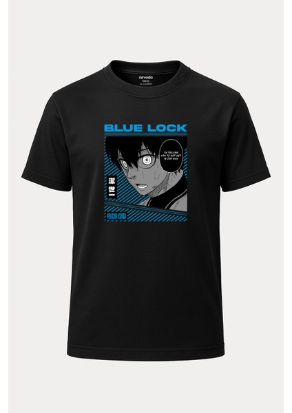 Yoichi Isagi Blue Lock Baskılı Loose Fit Bisiklet Yaka Tişört
