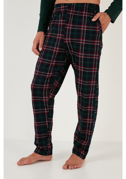 Pamuklu Regular Fit Kareli 2'li Paket Pijama Takımı Erkek Pijama Takımı 657200120S2