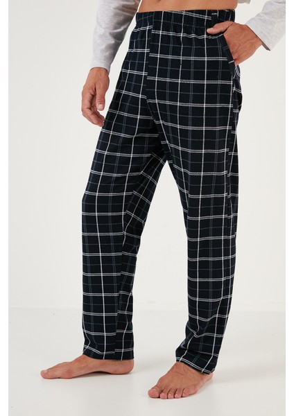 Pamuklu Regular Fit Kareli 2'li Paket Pijama Takımı Erkek Pijama Takımı 657200120S2