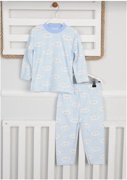Bulut Baskılı Unisex Bebek Pijamatakımı