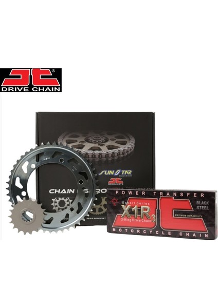 Zincir Dişli Seti Kawasakı Z 900 Rs (900 Cc) (2024) / Kawasakı / Z 900 Rs / 900CC / Zincir: JT-525X1R3 (ÇELIK)-114/ Ön Dişli: Sunstar (15T) Arka Dişli: Jt (44T) / 2023-2024