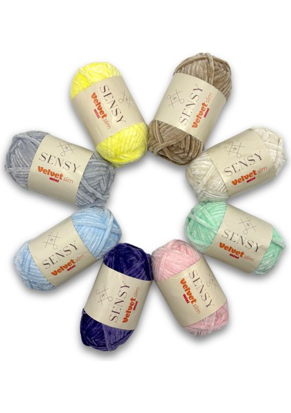Velvet Slim Mini Paket Örgü Ipi Kadife Ip Amigurumi Ipi Amigurumi Seti