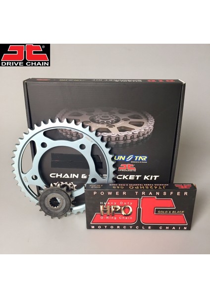 Zincir Dişli Seti Honda Cbr 125 R (125 Cc) (2011-2017) / Honda / Cbr 125 R / 125CC / Zincir: JT-428ORING (GOLD)-128/ Ön Dişli: Jt (15T) Arka Dişli: Sunstar (44T) / 2011-2012-2013-2014-2015-2016-2017