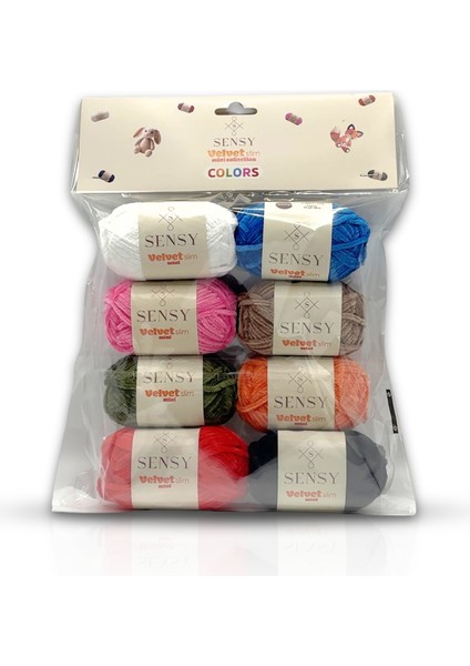 Velvet Slim Mini Paket Örgü Ipi Kadife Ip Amigurumi Ipi Amigurumi Seti