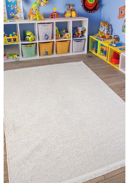 Yıkanabilir Kaymaz Taban Şönil Kilim Oturma Odası Salon Mutfak Çocuk Beyaz indirimleri