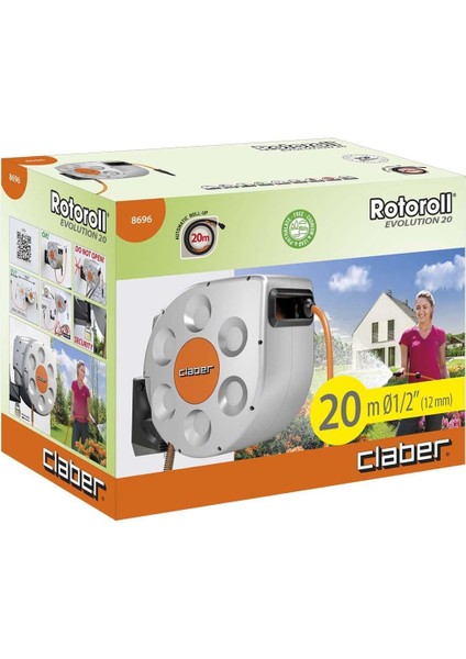 8696 Rotoroll 20 M Makaralı Bahçe Hortumu