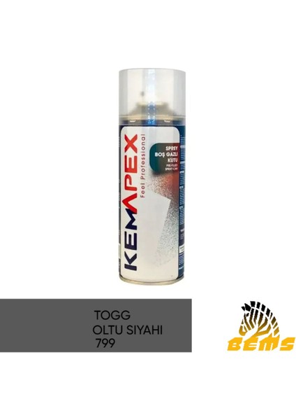 Togg Oltu Siyahı Rötüş Sprey Boya 400ML