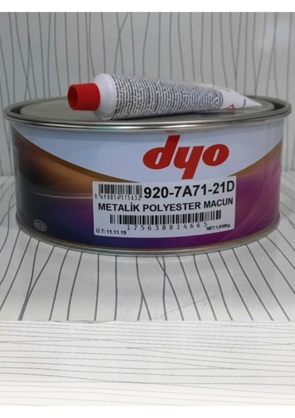 Metalik Macun Polyester Macun 1,630 Kg+Sertletiriçisi