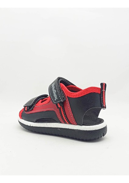 Şirin Genç Ortopedik Taban Kırmızı Renk Bantlı Cırtlı Kız Çocuk Sandalet fırsatları