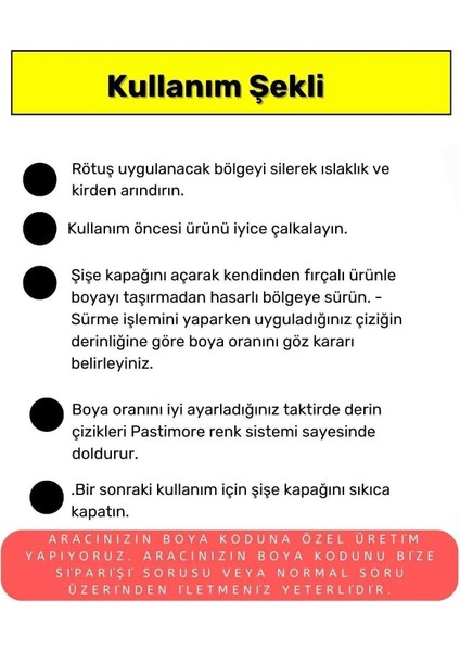 Renault Clio Qnc Sedefli Beyaz - Rötuş Boyası Çift Şişe 30ML./30ML. ve Rötüş Çeliği