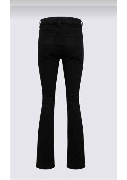 Büyük Beden Ispanyol Paça Yazlık Kot Kumaş Likralı Yüksek Bel Kadın Jeans Pantolon fiyatları