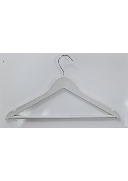 Kalın Sert Dayanıklı Plastik Askı Giysi Elbise Pantolon Askısı 15 Adet Beyaz