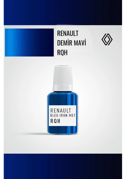 Renault Uyumlu Demir Mavi Rqh - Çizik ve Taş Izi Giderici Rötuş Boyası 30ML. ve Rötüş Çeliği