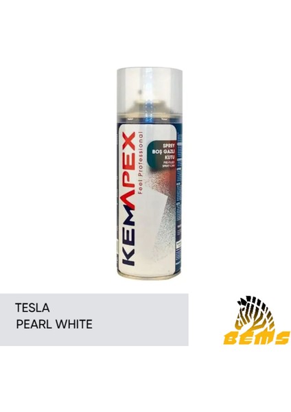 Tesla Pearl White (Sedefli Inci Beyazı) Rötüş Sprey Boya 400ML