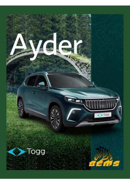 Togg T10X Ayder Yeşili - Profesyonel Çizik ve Taş Izi Giderici Rötuş Boyası 30ML. ve Rötüş Çeliği