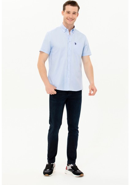 Erkek Açık Mavi Gömlek Kısa Kollu 50263027-VR003 fırsatları