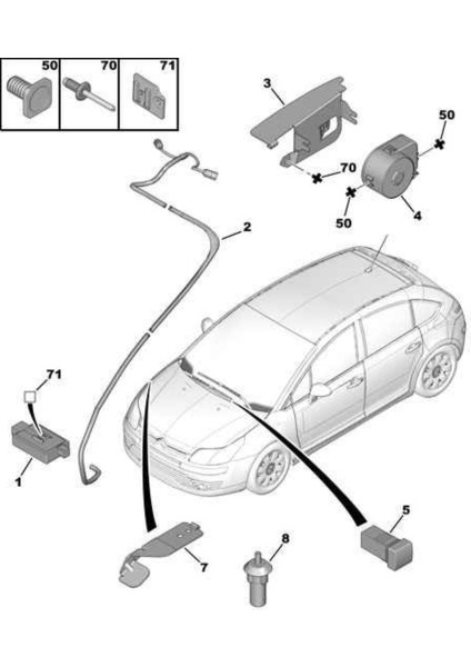 Alarm Sırenı - Peugeot 206 Peugeot 6680.W6
