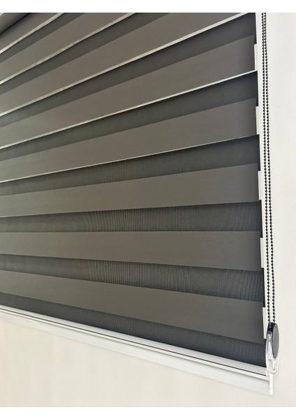 Binbirperde Antrasit Düz Zebra Perde Ev/ofis Perdesi Aluminyum Sistem