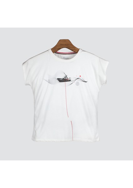 Fisherman Kadın Baskılı T-Shirt