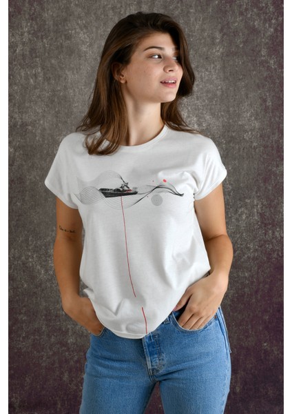 Fisherman Kadın Baskılı T-Shirt indirimleri