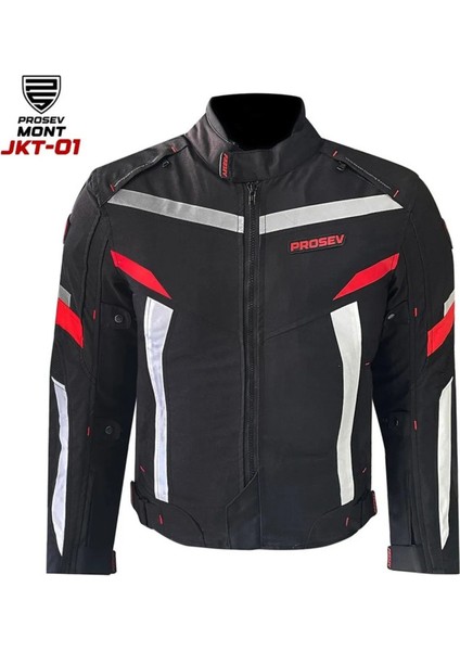 JKT01 Kırmızı 4 Mevsim Motosiklet Montu