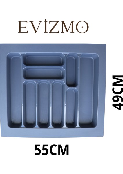 Çekmece Içi Kesilebilir Kaşıklık Organizer – 55X49 cm – Antrasit Renk – 48,5-40 cm Arası Ayarlanabilir – Mutfak Düzenleyici Çatal Kaşık Bıçak Bölmeli indirimleri