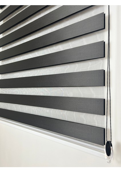 Antrasit Düz Zebra Perde Ev/ofis Perdesi Aluminyum Sistem Zebra Stor Perde – Modern & Fonksiyonel (Alüminyum Sistem)