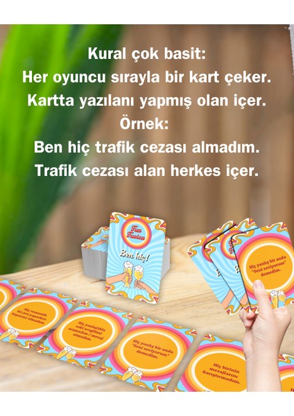 Ben Hiç I've Never Parti Içki Oyunu 150 Soru (yeni baskı)