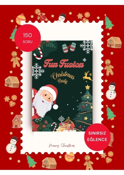 Christmas Party Yılbaşı Eğlencenizi Katlayan Içki Oyunu 150 Soru Dayanıklı Kaliteli Baskı