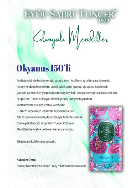 Kolonyalı Mendiller Okyanus Verbena ve Çeşme Limonu ve Rosıe fırsatları