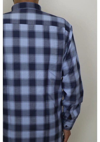 Fistan Store Erkek Ekose Kareli Klasik Kesim Rahat Kalıp Tek Cepli Gömlek modelleri