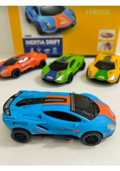 Sürtmeli Renkli Drift Atan Çılgın 5 Tekerlekli Yarış Arabası Eğlenceli Akrobat Araba 16X4 cm fiyatları