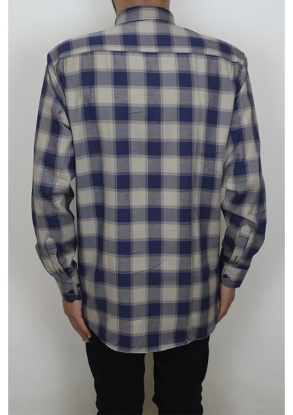 Fistan Store Erkek Ekose Kareli Klasik Kesim Rahat Kalıp Tek Cepli Gömlek modelleri