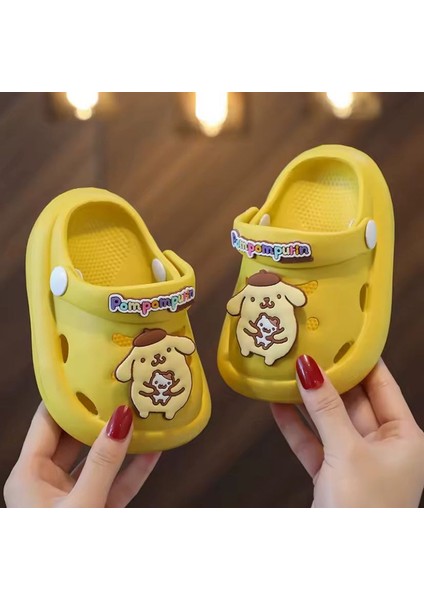 Pompompurin Anime Figür Sevimli Köpek Kız Çocuk Terlik Sandalet Yaz Ev Kaymaz Yumuşak Taban
