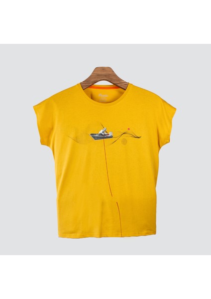 Fisherman Kadın Baskılı T-Shirt