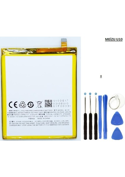 Meizu U10 Pil Batarya BU10 ve Tamir Seti Senalstore