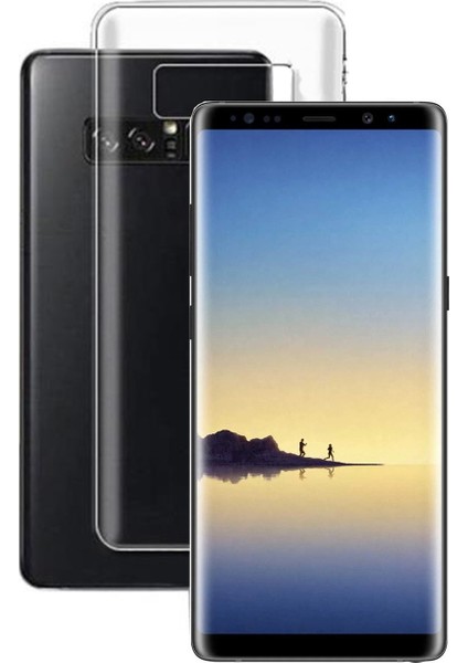 Samsung Galaxy Note 8 ile Uyumlu Ön Arka Koruma Full Body Jelatin