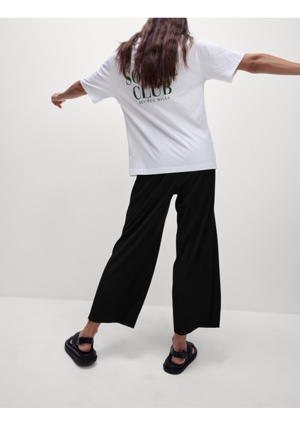 Pilise Kesim Geniş Paça Kısa Pantolon fırsatları