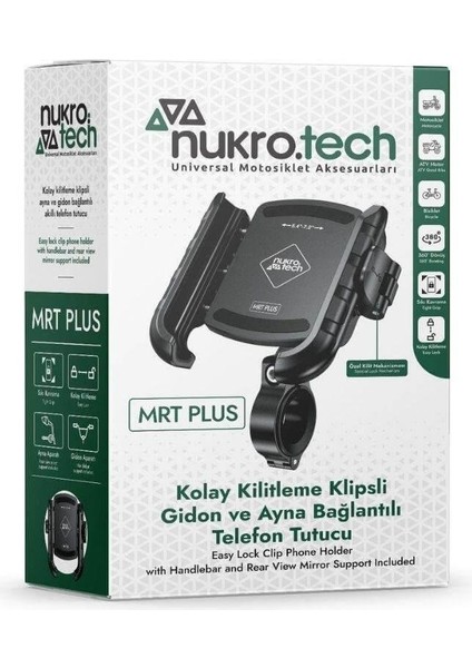 Mrt Plus Klipsli Motosiklet Telefon Tutucu