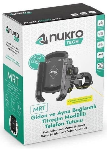 Mrt 4 Yastıklı Titreşim Modüllü Telefon Tutucu