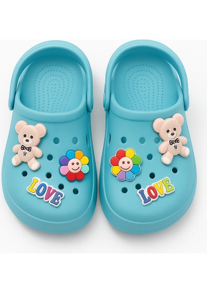 Love Detaylı Kız Çocuk Sandalet-Terlik Turkuaz fiyatları