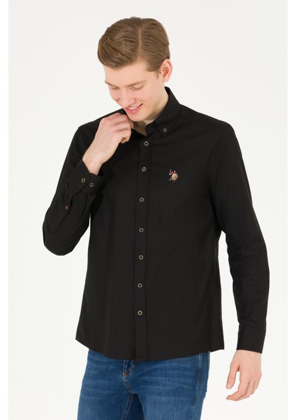 Erkek Siyah Gömlek Basic 50263099-VR046