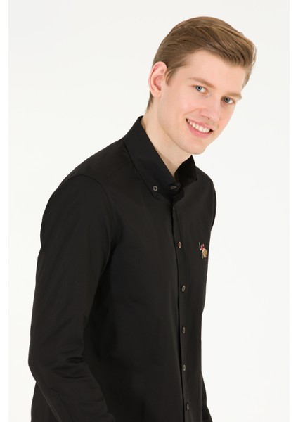 Erkek Siyah Gömlek Basic 50263099-VR046 fırsatları