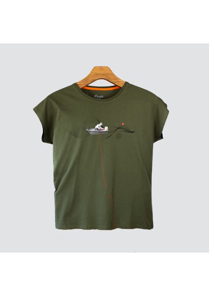 Fisherman Kadın Baskılı T-Shirt