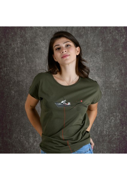Fisherman Kadın Baskılı T-Shirt fiyatları