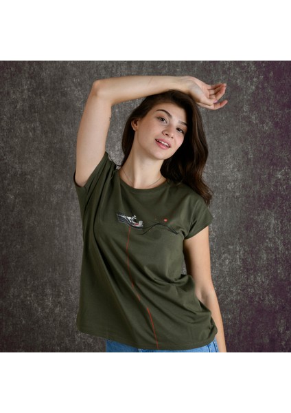 Fisherman Kadın Baskılı T-Shirt modelleri