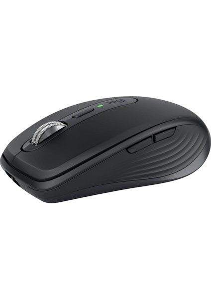 Mx Anywhere 3s Sessiz Kompakt Kablosuz Mouse, 8.000 Dpı Sensör ile Tüm Yüzeylerde Kullanım, Magspeed Elektromanyetik Kaydırma Özelliği, USB C, Bluetooth, Windows Pc, Linux, Chrome, Mac, Siyah