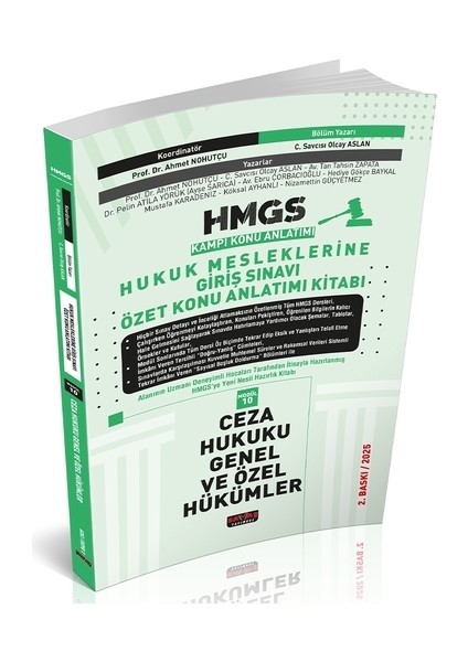 Hmgs Özet Konu Anlatımı Ceza Hukuku Savaş Yayınları Mart 2025