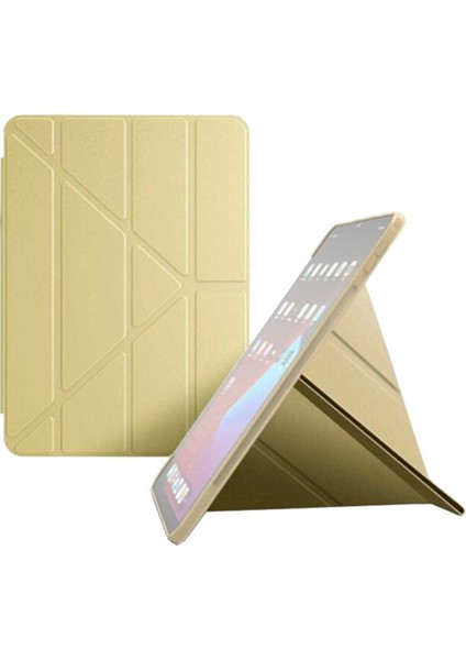 Apple iPad Pro 11 Inç A2013 A1934 Uyumlu Smart Cover Üçgen Stand Arkası Şeffaf Tablet Kılıfı