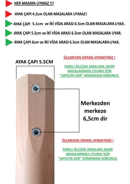 Ahşap Masa Ayağı Ceviz Renk